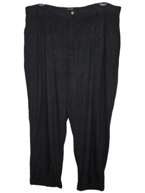 Tommy Bahama 100% Silk Black Pleated Cuffed Dress Pants Mens 38
